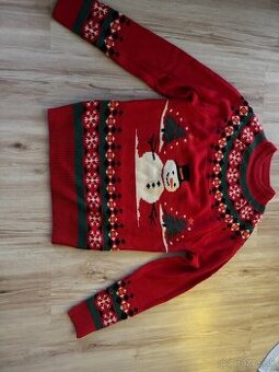 Krásny vianočný teplučký pulover, veľkosť M - 1