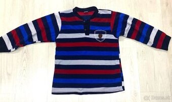 Pruhované flísová mikina veľ. 140