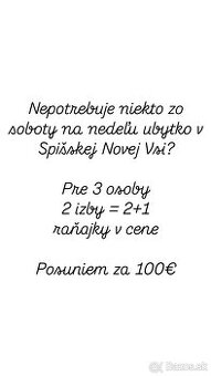NUTNE posuniem ubytovanie Spišská N. Ves