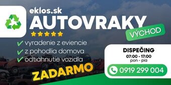 Ekologická likvidácia a odťah vozidla ZADARMO
