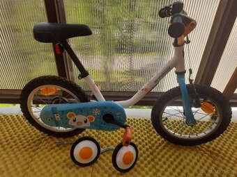 Detský bicykel 14-palcov 3 až 5 rokov biely Decathlon BTWIN