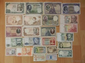 Bankovky staré Španielsko, Srbsko a iné