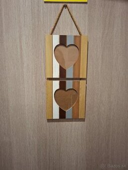 Dreveny fotoramik na dve fotky