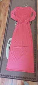 Dlhé ružové dámske šaty - 1