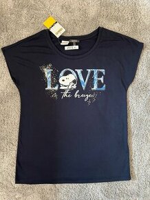 Dámske nové tričko MONTEGO - Snoopy modré XS veľkosť - 1
