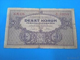 Bankovka ČESKOSLOVENSKO - 10 Korun 1927