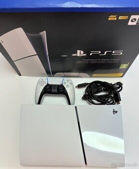 Playstation 5 Slim digital + 1x ovládač + krabica - 1
