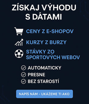 Získavanie rôznych dát na mieru–Rýchlo | Presne | Efektívne