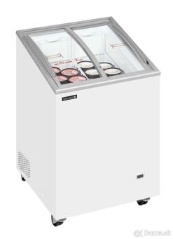 Truhlicová mraznička – presklené oblé veko – 85 L | TEFCOLD