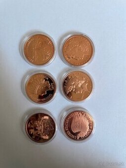 Predám 1 oz medené investičné mince