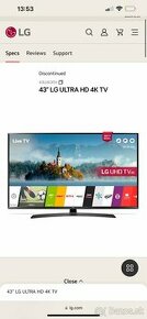 Predám LG ULTRA HD 4K 43