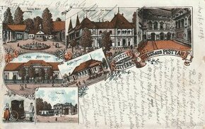 Predám delenú pohľadnicu - dlhá pošta Piešťany r. 1898