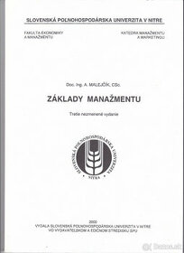 Základy manažmentu SPU Nitra