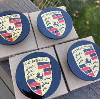 Stredové krytky Porsche 75 mm a 65 mm – nové, viacero farieb