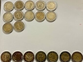 Predám zberateľské 2€ mince – rôzne krajiny a motívy