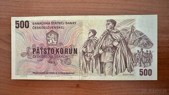 Predám 500kčs 1973 ser. U54