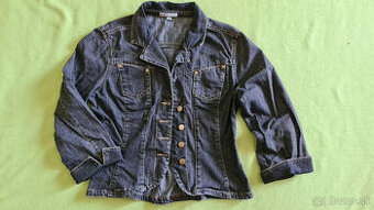 Tmavošedá rifľová bunda veľ. 38