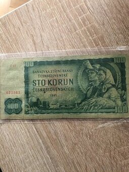 Československé Bankovky 100 Kčs
