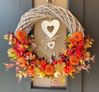 Jesenný veniec 38cm dekorácia na dvere Vencek J3