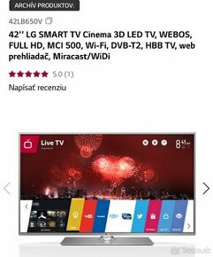 Predam LG 3D SMART TV s WiFi