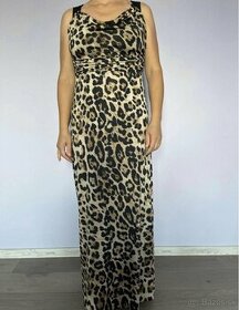 Šaty s leopardím vzorom- dlhé