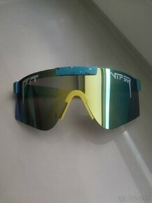 Športové slnečné okuliare Pit Viper (žlto-modré)