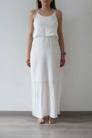 Dlhé letné biele šaty Esmara
