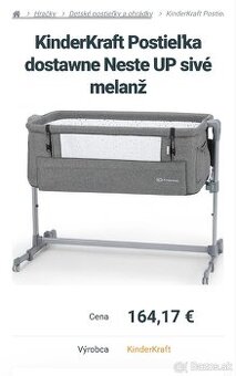 Úplne nová prenosná postieľka pre dieťa
