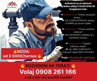 Vodár práca v Bratislave