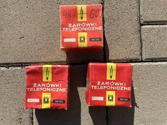 Telefónne žiarovky POLAM 80 roky