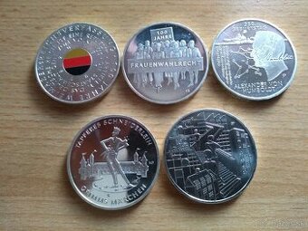 Strieborné Nemecké euromince 20€ a 10€