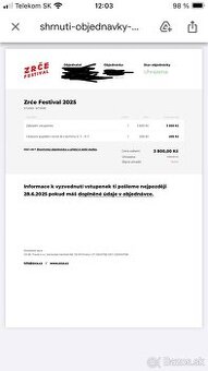 Predám vstupenku na Zrce aj s poistením