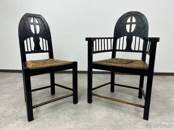 Vzácne poľovnícke kreslá Heinrich Vogeler