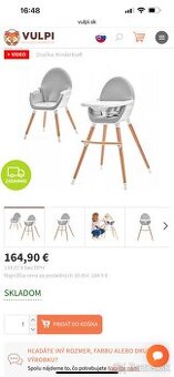 Detská jedálenská stolička Kinderkraft