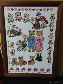 Vyšívaný obraz s rámom