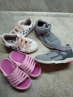 Dievčenské prechodné tenisky a šľapky veľkosť 33