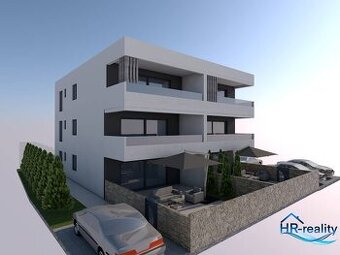 Pag Povljana – novostavby apartmánov s výhľadom na more, pie