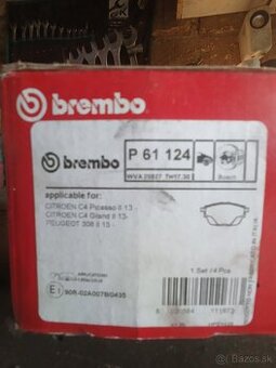 Brzdové platničky brembo  zadné