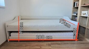 Posteľ rozkladacia, vyťahovacia