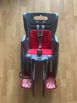 detská sedačka na bicykel Bellelli zadná sivo-červená - 1