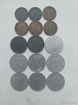 Mince nemecke reichs pfenigy.