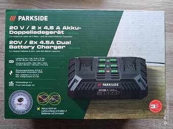 PARKSIDE® Nabíjačky Aku 20 V/ 12A , Dual 4,5A a 2,4A