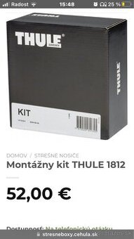 Montazny kit thule 1812 Opel astra K.