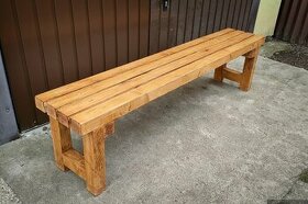 Záhradná drevená lavica z masívu 160cm