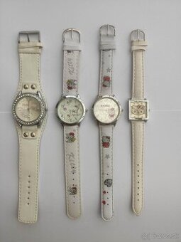 Hello Kitty hodinky v bielej farbe
