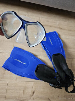 Potápačské okuliare + plutvy