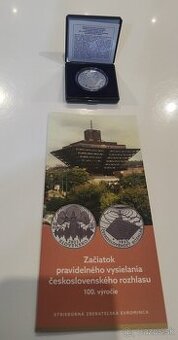10 EUR Československý rozhlas Proof – 100. výročie začiatku