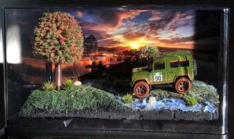 hotwheels land rover defender 90 diorama. 1:64