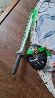 Maska kostym karneval ninja go meč so zvukmi a škraboška