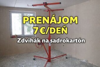 Prenájom zdvihák na sadrokartón
